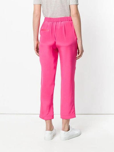 Shop Max & Moi Eyelet Detail Cropped Trousers In Pink