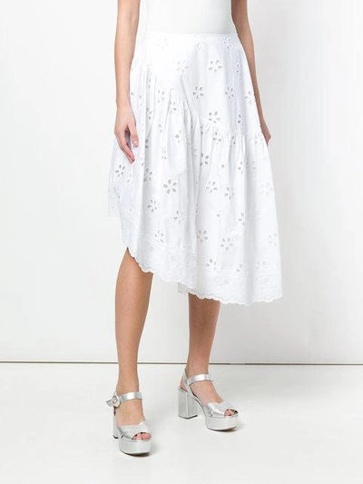 Shop Simone Rocha Broderie Anglaise Skirt In White