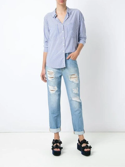 Shop Amapô Mom' Stone Jeans In Blue