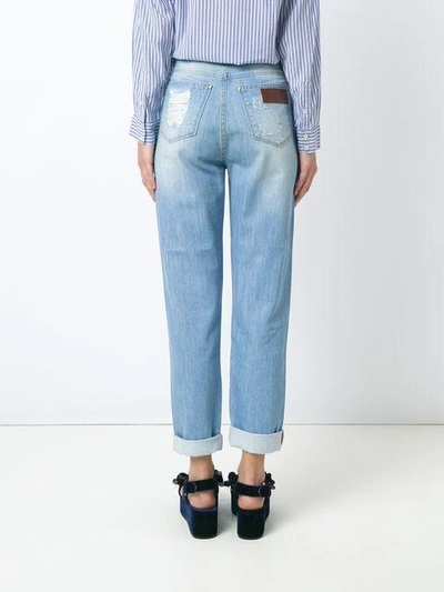 Shop Amapô Mom' Stone Jeans In Blue