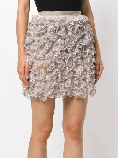 Shop Christopher Kane Mini Ruffle Skirt