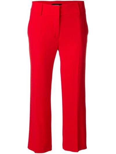 Shop Cambio Cropped Tailored Trousers In Red