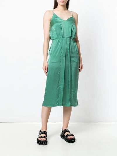 Shop Aalto Satin Dress In Green