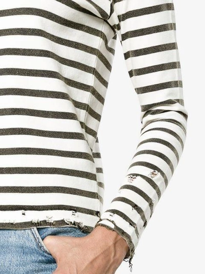 Shop R13 Striped Long Sleeve T-shirt In White