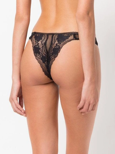 Shop La Perla Lapis Lace Brazilian Briefs In Black