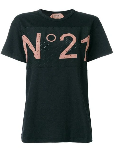 Shop N°21 Nº21 Logo Print T-shirt - Black