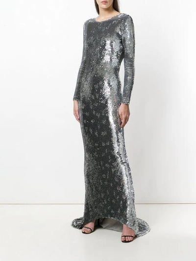 Shop Ashish Sequined Gown In Metallic