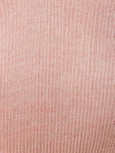 Shop Prada Slim-fit Knitted Blouse - Pink