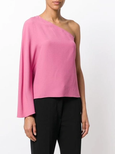 Shop Theory One Shoulder Blouse In Pink