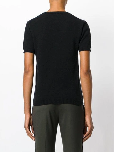 Shop P.a.r.o.s.h Short Sleeve Jumper In Black