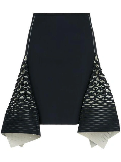 Shop Dion Lee Bias Perforated Mini Skirt