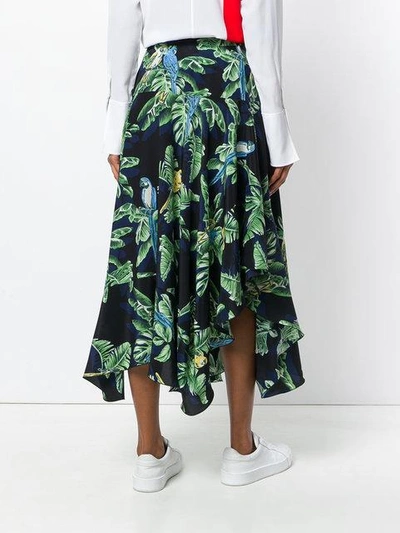 Shop Stella Mccartney Asymmetric Ruffle Skirt In Multicolour