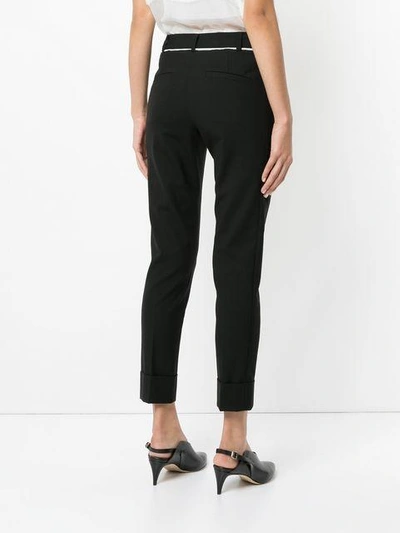 Shop Taylor Slim Fit Cropped Trousers In Black