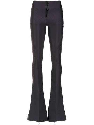 Shop Andrea Bogosian Panels Flared Trousers In Purple