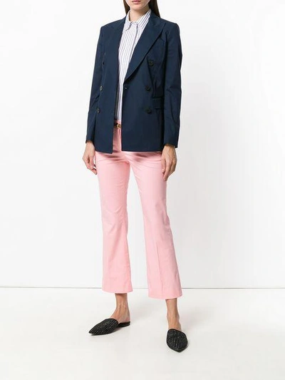 Shop Alberto Biani Flared Trousers In Pink