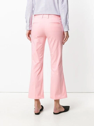 Shop Alberto Biani Flared Trousers In Pink