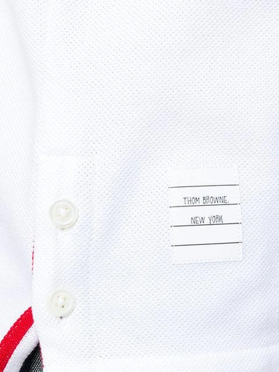 Shop Thom Browne Stripe Detail T-shirt - White