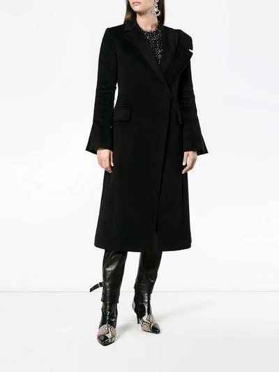 Shop Adeam Asymmetric Tailored Coat In Black