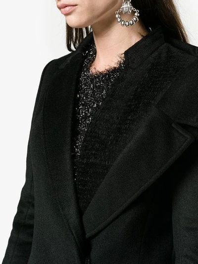 Shop Adeam Asymmetric Tailored Coat In Black