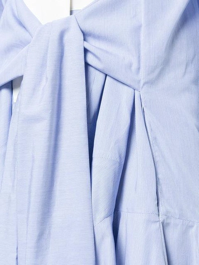 Shop Loewe Asymmetric Shirt Dress In Blue