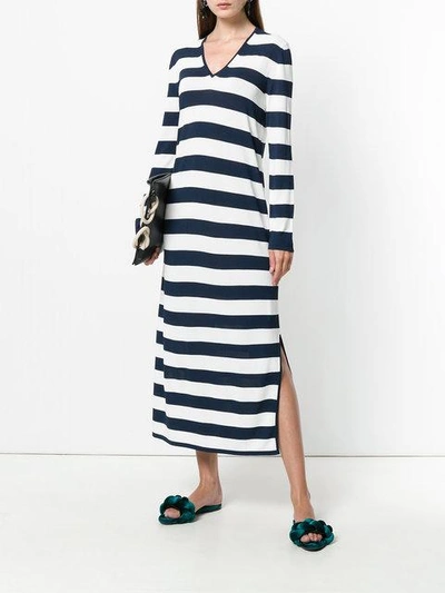 Shop Max Mara Striped V-neck Dress