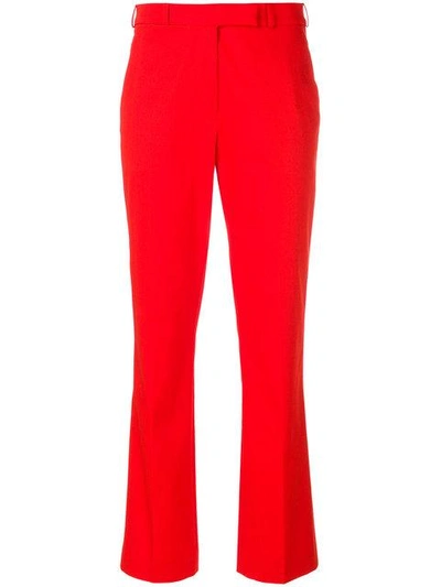 Shop Etro High Waist Tailored Trousers In Red