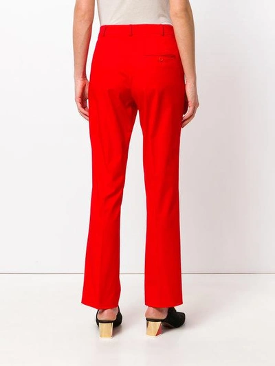 Shop Etro High Waist Tailored Trousers In Red