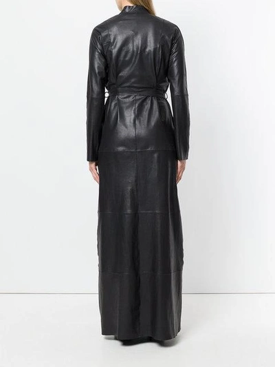 Shop Olsthoorn Vanderwilt Belted Long Coat In Black