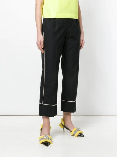 Shop N°21 Nº21 Flared Cropped Trousers - Black