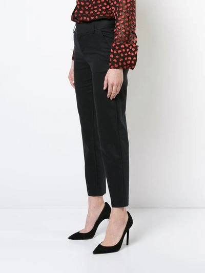 Shop Alice And Olivia Alice+olivia Tailored Slim-fit Trousers - Black