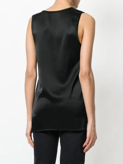 Shop Alexander Wang T Contrast Panel Wrap Tank Top In Black