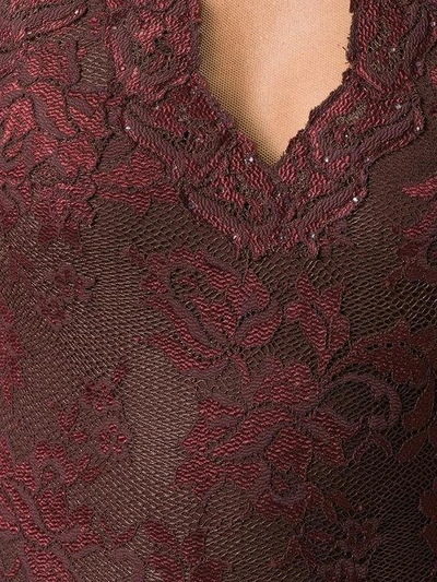 蕾丝刺绣镂空细节连衣裙