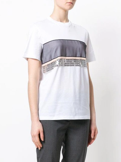 Shop Prada Sequin Panel T-shirt - White