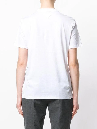 Shop Prada Sequin Panel T-shirt - White
