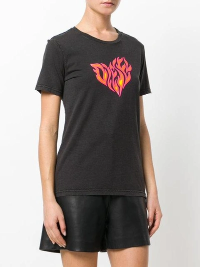Shop Diesel T-sily-h T-shirt - Black