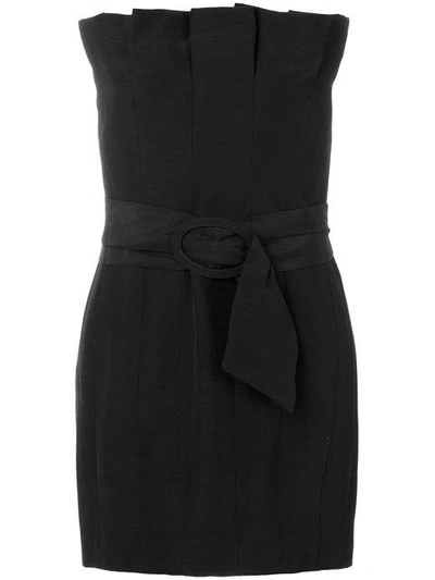 Shop Carmen March Strapless Mini Dress - Black