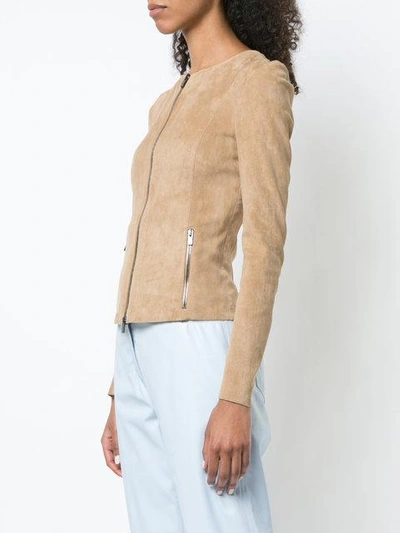 zipped fitted jacket