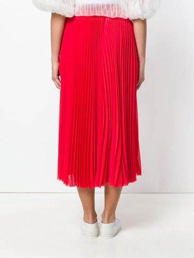 Shop Aviu Pleated Mid In Red