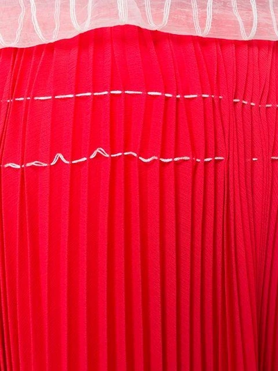 Shop Aviu Pleated Mid In Red