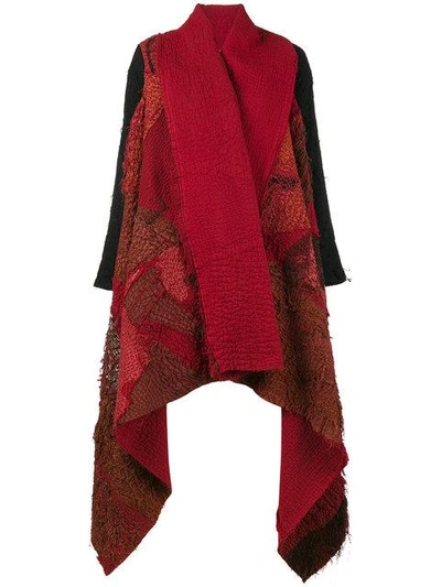 Shop By Walid Wrap Patchwork Shawl - Red