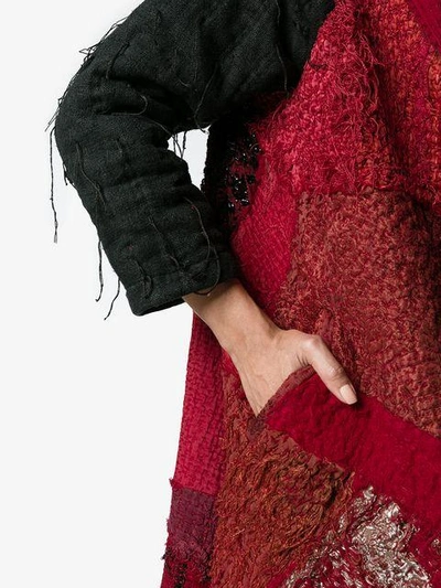 Shop By Walid Wrap Patchwork Shawl - Red