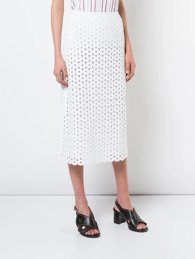 Shop Derek Lam Midi Skirt - White