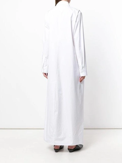 Shop Jil Sander Long Draped Shirt Dress