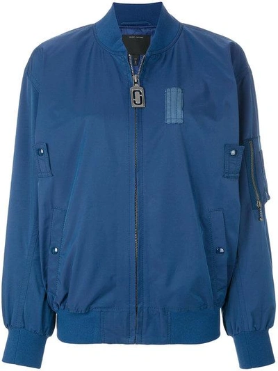 Shop Marc Jacobs Shell Bomber Jacket - Blue