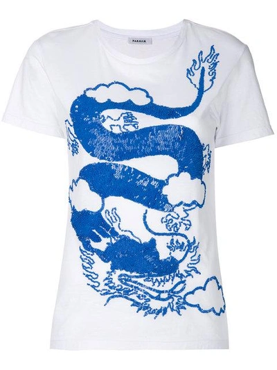 Shop P.a.r.o.s.h Comodo Dragon T-shirt In White