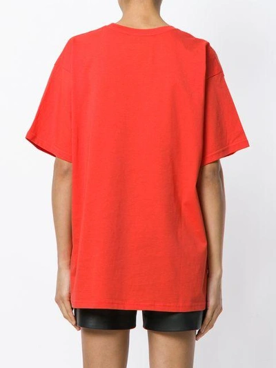 Shop Moschino Pudge Print T-shirt - Red