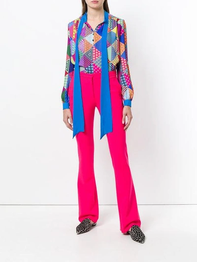 Shop Mary Katrantzou Flared Trousers In Pink