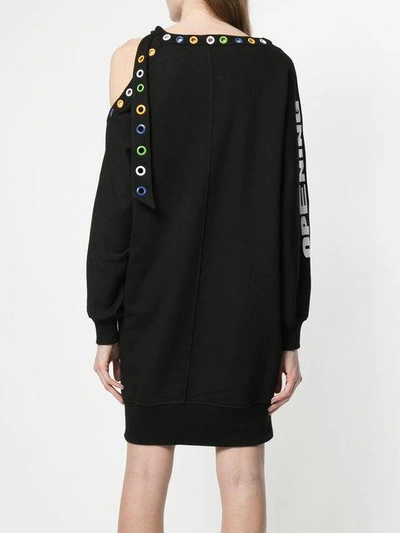 Shop Opening Ceremony Cold Shoulder Sweatshirt Dress In Black