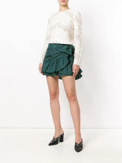 Shop Zimmermann Crochet Detail Blouse In Neutrals