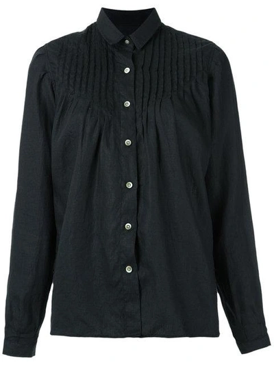 Shop À La Garçonne Pleated Shirt In Black